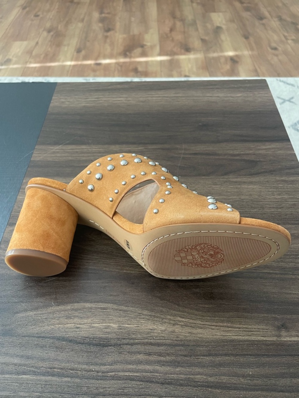 Suede open toe heels - Picture 3 of 5